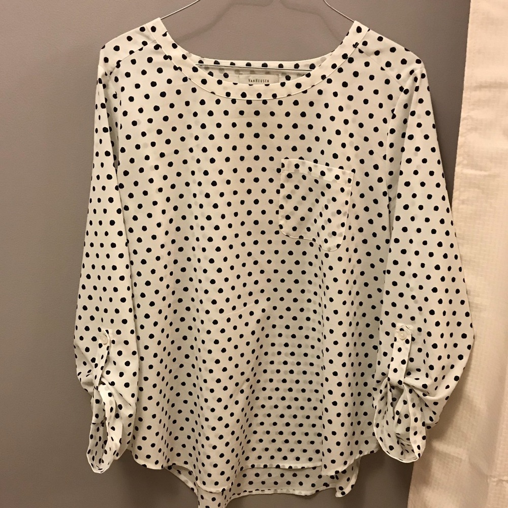 Black and white blouse